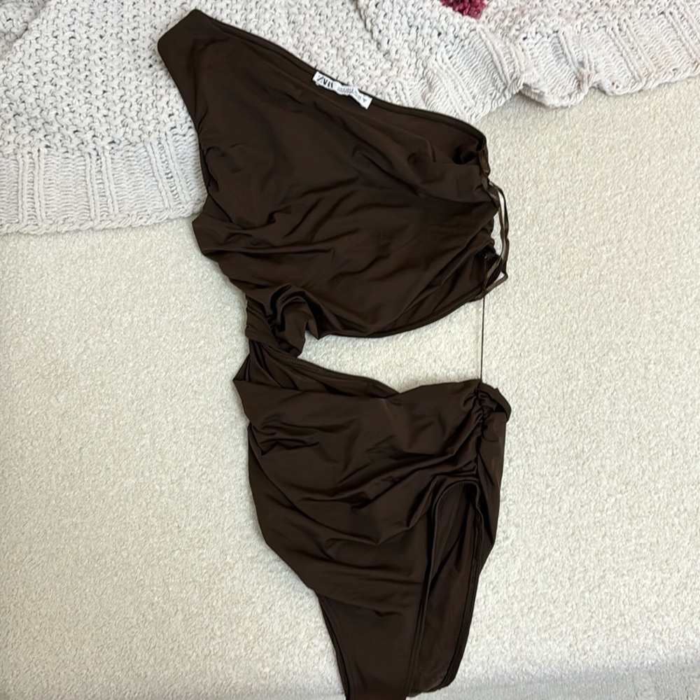 Zara dark brown bodysuit